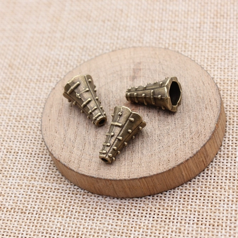 Coupelles Cônes en Alliage de Zinc Bronze Antique Texture Pointillée Embouts de Gland pour Fabrication de Bijoux DIY