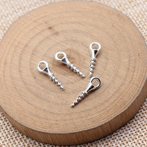Pendentif Mini Vis en Alliage de Zinc Argent Antique Accessoires de Bijoux DIY Série d'Outils pour Collier Bracelet