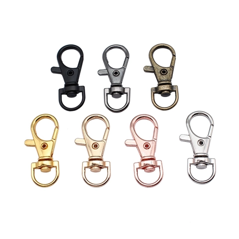 Metal Swivel Lobster Clasp Hook For Keychains Bag Accessories Zinc Alloy Electroplated DIY Jewelry Findings Lobster Buckle Snap Hook