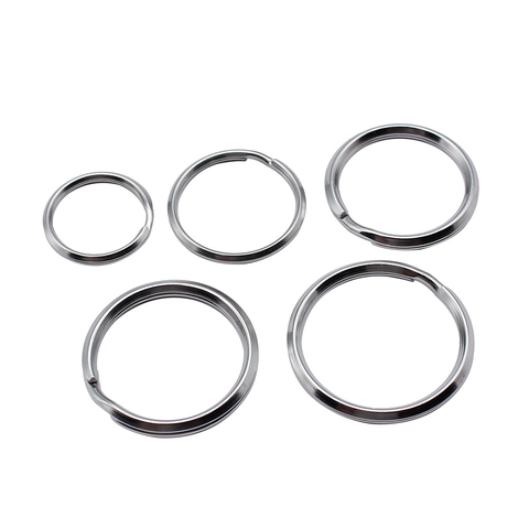 Stainless Steel Split Key Rings DIY Jewelry Findings Accessories For Daily Storage Organization 20mm To 32mm Sizes Minimalist Metal Rings