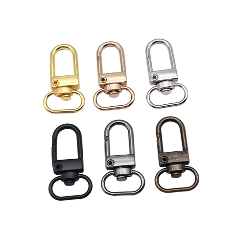 Zinc Alloy Swivel Lobster Clasp Hook D Ring Metal Trigger Snap Hooks For Bag Keychain DIY Jewelry Making Accessories