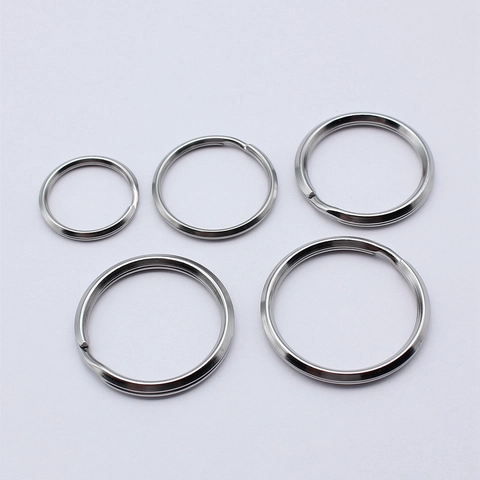 Stainless Steel Split Key Rings DIY Jewelry Findings Accessories For Daily Storage Organization 20mm To 32mm Sizes Minimalist Metal Rings
