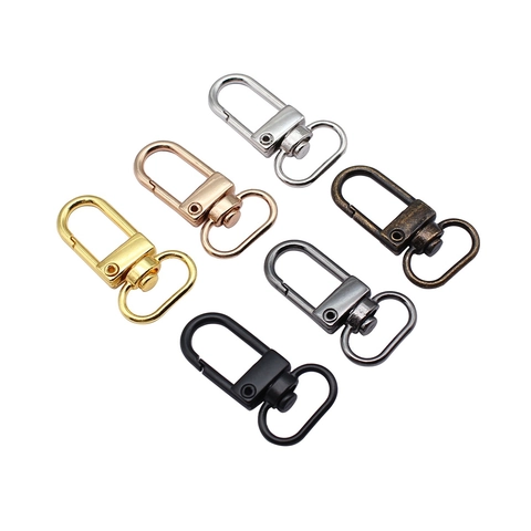Zinc Alloy Swivel Lobster Clasp Hook D Ring Metal Trigger Snap Hooks For Bag Keychain DIY Jewelry Making Accessories