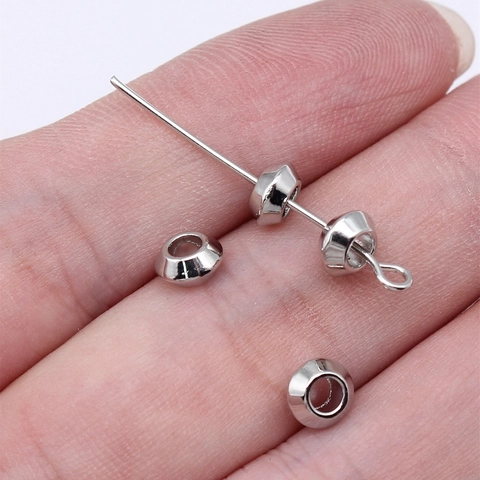Zinc Alloy Rondelle Spacer Beads For DIY Jewelry Making Findings Electroplated Metal Small Hole Beads Jewelry Crafting Accessories