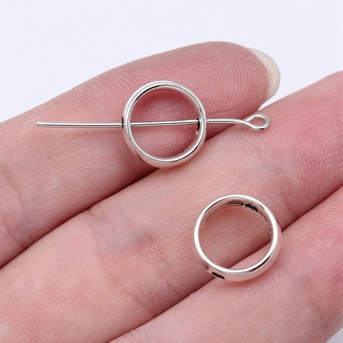 Zinc Alloy Round Spacer Beads Connectors For Jewelry Making 11mm Circular Hole DIY Findings Accessories For Necklace Bracelet Crafting