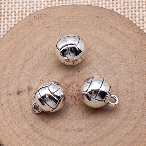 Vintage Zinc Alloy Volleyball Charms For DIY Jewelry Making Antique Silver Bronze Gold Sports Pendants Accessories