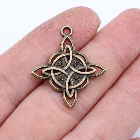 Vintage Alloy Celtic Witch Knot Pendants For DIY Jewelry Making Necklace Bracelet Antique Bronze Silver Gold Charm Accessories