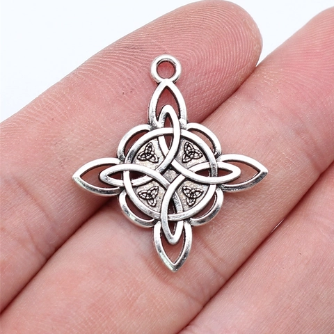 Vintage Alloy Celtic Witch Knot Pendants For DIY Jewelry Making Necklace Bracelet Antique Bronze Silver Gold Charm Accessories