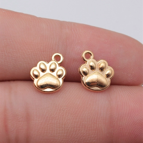 Vintage Zinklegierung Hundepfote Anhänger Für DIY Schmuckherstellung Zubehör Antik Gold Silber Bronze Tierkralle Charms Für Halskette Armband Bastelbedarf