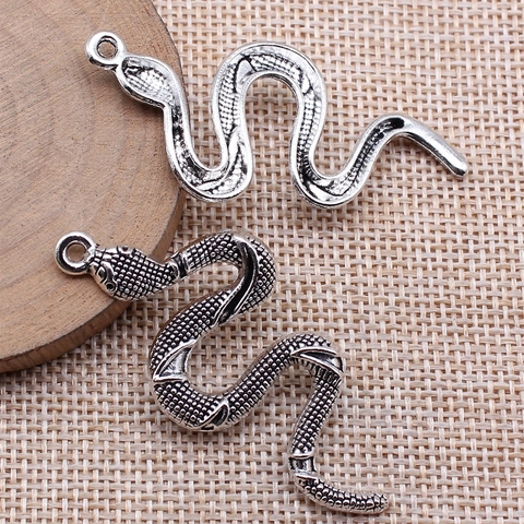 Vintage Zinklegering Slang Hanger Retro Slang Charms Voor DIY Sieraden Maken S-Vormige Dier Hanger Voor Kettingen Armbanden