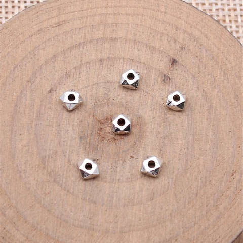 Geometric Multifaceted Alloy Spacer Beads Zinc Alloy DIY Jewelry Accessories Small Hole Beads For Bracelet Necklace Making