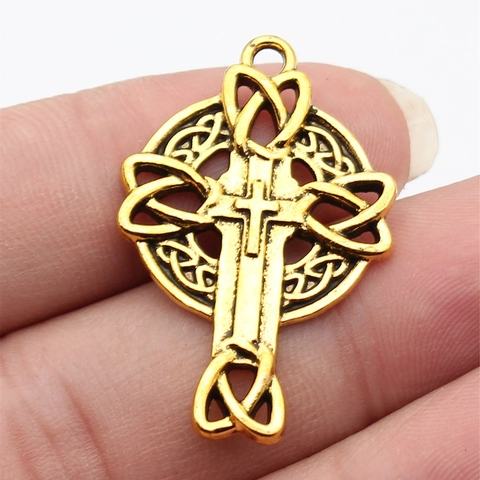 Ciondoli a Croce Nodo Celtico Vintage in Lega Antica per Creazione di Gioielli Fai da Te Accessori per Collane e Bracciali Artigianali