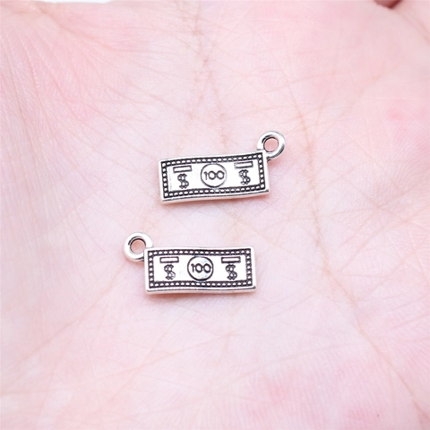 Vintage Zinc Alloy US Dollar Bill Pendants For Jewelry Making DIY Retro Money Charms For Necklace Bracelet Handcrafted Accessory