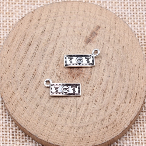Vintage Zinc Alloy US Dollar Bill Pendants For Jewelry Making DIY Retro Money Charms For Necklace Bracelet Handcrafted Accessory