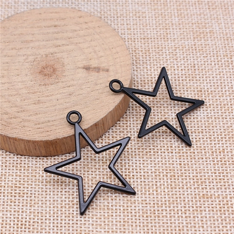 Gothic Alloy Black Pendants For DIY Jewelry Making Vintage Spider Cross Pentagram Skull Moth Charms Punk Dark Style Crafting Accessories