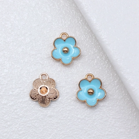 DIY Μενταγιόν Λουλούδια από Κράμα Σμάλτο Floral Μενταγιόν για Κολιέ Βραχιόλι Σκουλαρίκια Αξεσουάρ Κατασκευής Κοσμημάτων