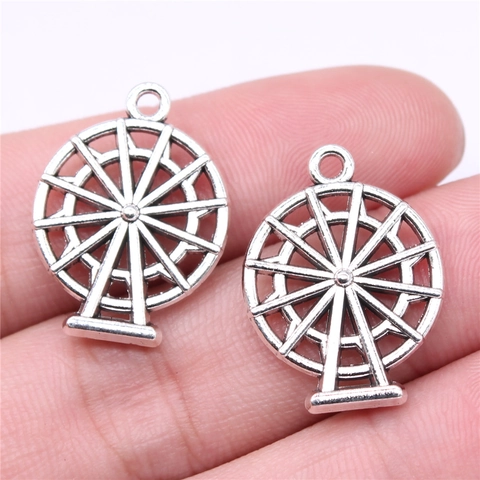 Antikes Riesenrad Anhänger Zinklegierung Hohle Anhänger Für DIY Schmuckherstellung Halsketten Armbänder Nur Anhänger Ohne Kette