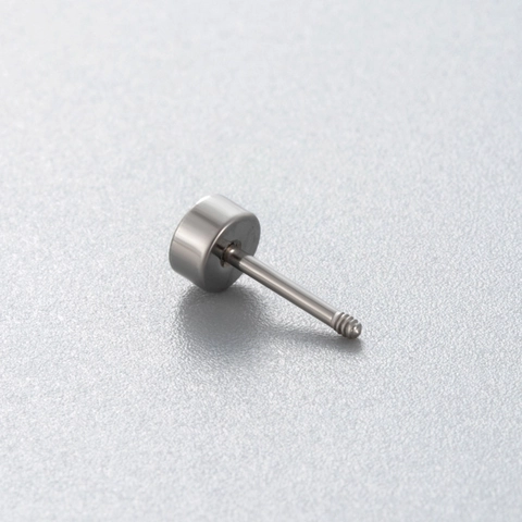 Stainless Steel Earring Posts Internal Thread Piercing Studs Ball Flat Disc Screw Back Jewelry Findings DIY Parts