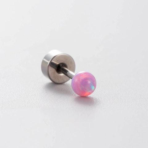 Titanium Steel Butterfly Cartilage Stud Earrings With Zircon Imitation Artificial Pearl And Enamel Screw Flat Back For Women