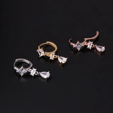 Stainless Steel Zirconia U-Shaped Ear Clips For Women Fashion Piercing Cartilage Earrings Ear Bone Stud Jewelry Gold Rose Gold