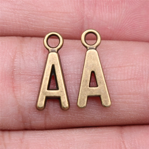 Antique Bronze Alloy Alphabet Charms Retro A-Z Letter Pendants For DIY Jewelry Making Bracelet Necklace Crafting Accessories