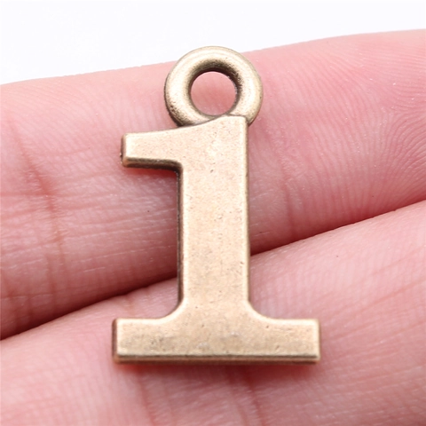 Vintage Alloy Number 0-9 Charms For DIY Jewelry Making Antique Bronze Gold Silver Plated Metal Numeric Pendants Craft Accessories