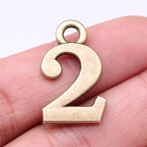 Vintage Alloy Number 0-9 Charms For DIY Jewelry Making Antique Bronze Gold Silver Plated Metal Numeric Pendants Craft Accessories