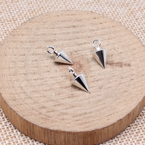 Metal Cone Spike Pendants For Jewelry Making DIY Crafting Charms For Earrings Necklaces Bracelets Retro Punk Style Accessory