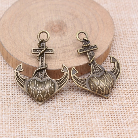 Vintage Zinc Alloy Anchor Cross Heart Pendant Nautical Religious Retro Charm For Necklace Bracelet DIY Jewelry Making Findings