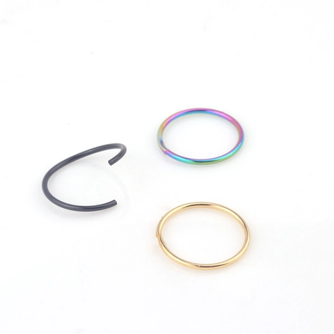 Edelstahl Piercing Ring Für Nase Lippe Ohr Knorpel Unisex Mehrzweck Körperschmuck In Verschiedenen Farben Größen