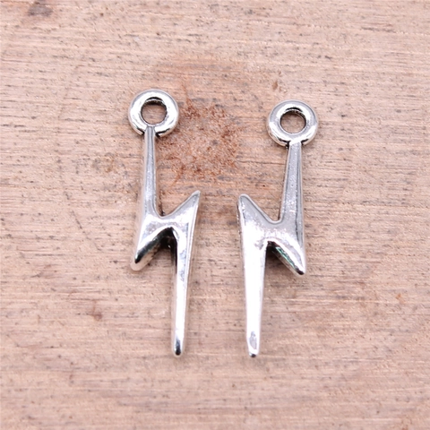 Alloy Lightning Bolt Pendants Mini Metal Charms For DIY Jewelry Making Necklace Bracelet Earrings Handcrafted Crafting