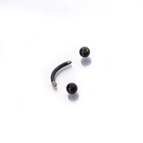 Wenkbrauwring Gebogen Barbell Roestvrij Staal Acryl Bal Piercing Sieraden Meerkleurig Neon Verf Lichaamsversiering