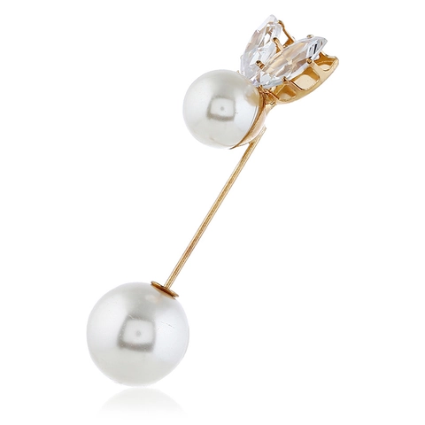 Elegante Legierung Künstliche Perle Strass Brosche Pin Für Damen Mode Tier Frucht Design Anti-Belichtung Kleidung Zubehör