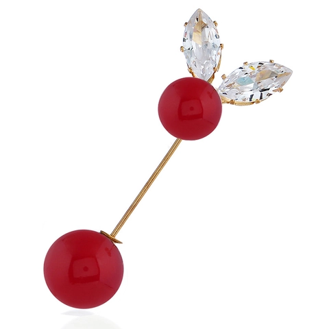 Elegante Legierung Künstliche Perle Strass Brosche Pin Für Damen Mode Tier Frucht Design Anti-Belichtung Kleidung Zubehör