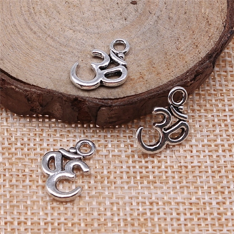 Vintage Legering Om Symbool Hangers Voor DIY Sieraden Maken Antiek Zilver Brons Etnische Religieuze Charm Accessoires