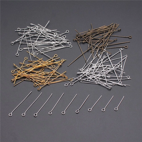 Iron Eye Pins For Jewelry Making DIY Handmade Accessories Electroplated Metallic Finding For Earrings Necklaces Beads