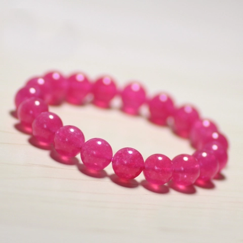 Chalcedony Round Bead Elastic Bracelet For Men Women Natural Style Colorful Gemstone Beaded Stretch Bracelet DIY Fashion Jewelry