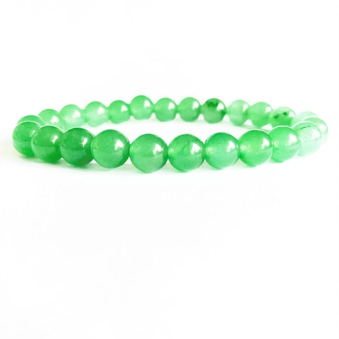 Natural Green Aventurine Beaded Bracelet For Men Women Polished Round Stone Beads Healing Crystal Elastic Bracelet Handmade Jewelry Gift