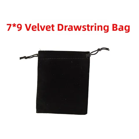 Luxury Black Velvet Drawstring Bag Soft Jewelry Pouch Small Gift Packaging Bag For Necklace Ring Bracelet Wedding Party