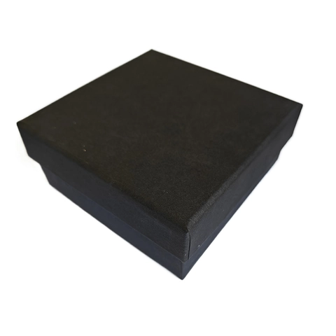 Joyero Cuadrado Negro de Cartón para Collar Pulsera Pendientes Embalaje de Regalo Con Forro de Esponja Caja con Tapa