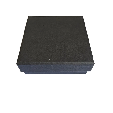 Joyero Cuadrado Negro de Cartón para Collar Pulsera Pendientes Embalaje de Regalo Con Forro de Esponja Caja con Tapa