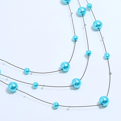 Elegant Artificial Pearl Multi Layer Necklace Zinc Alloy Beaded Choker For Women Girls Fashion Jewelry Stylish Party Statement Accessories Gift