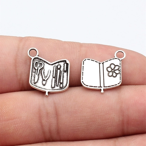 Vintage Legierung Maniküre Werkzeugkasten Charms Antiksilber Schere Pinzette Anhänger Für DIY Schmuckherstellung Handwerk Zubehör