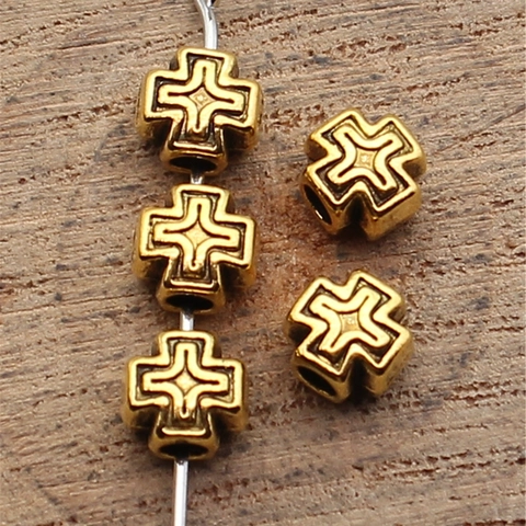 Retro Alloy Cross Spacer Beads For DIY Jewelry Making Religious Pendant Accessories Vintage Style Jewelry Charms