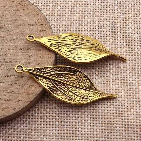 Vintage Zinklegierung Verdrehte Blatt Anhänger DIY Schmuckzubehör Retro Baumblatt Charms Für Halsketten Ohrringe Basteln