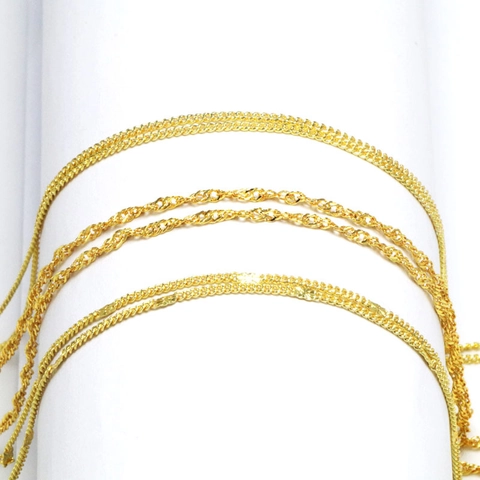 Minimalistische Kupfer Halskette Kette Gold Silber Roségold Galvanisiert Wasserwellen Halskette Für Damen Herren Mode Schmuck Geschenk