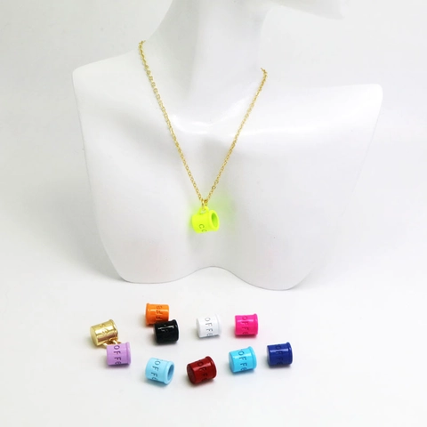 Collier Pendentif Créatif en Cuivre Forme de Tasse à Café Goutte d'Huile Colorée Émail Lettres Collier Bijoux Mode pour Femme