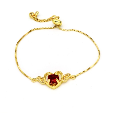 Vintage Copper Heart Wing Adjustable Bolo Bracelet For Women Shimmering Rhinestone Inlaid Box Chain Fashion Jewelry Gift