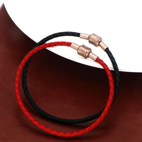 Handmade Braided Microfiber Leather Bracelet With Stainless Steel Magnetic Clasp Waterproof Fashion Handwoven Wristband Unisex Jewelry