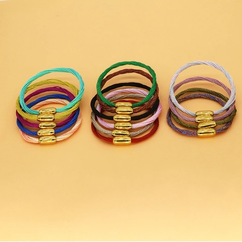 Minimalist Hand Woven Multi Strand Cord Bracelet For Men Women Ethnic Style Lucky Spiral Rope Magnetic Clasp Jewelry Gift